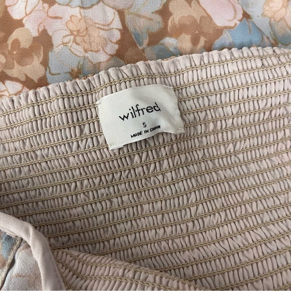 Wilfred x Aritzia Tempest Mini Smocked Chiffon Mini Dress Women's Sz S - Picture 9 of 10